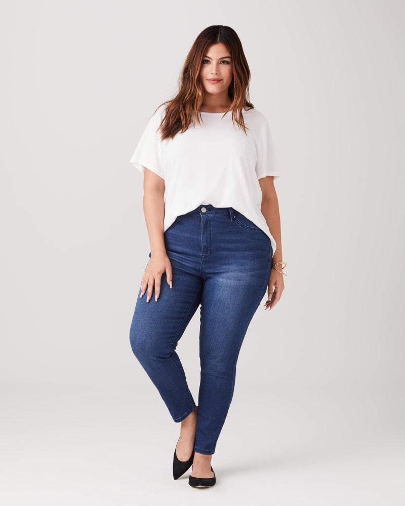 Plus size stretch skinny jeans discount